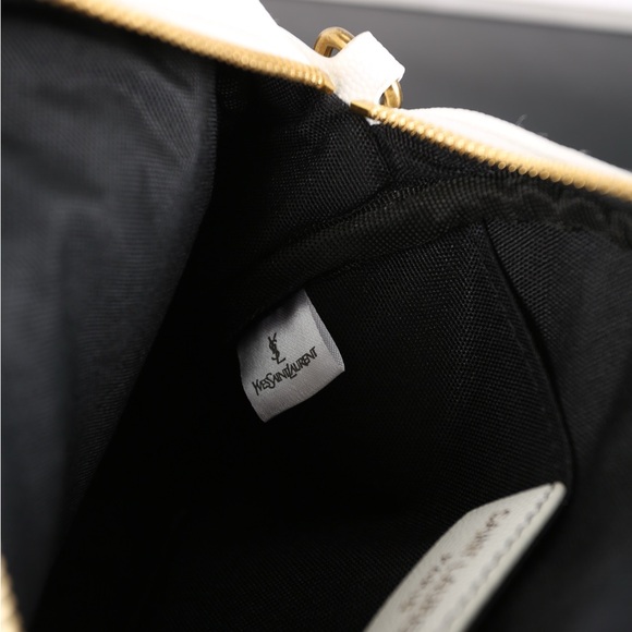 Yves Saint Laurent White Chevron Crossbody Bag - Picture 7 of 7